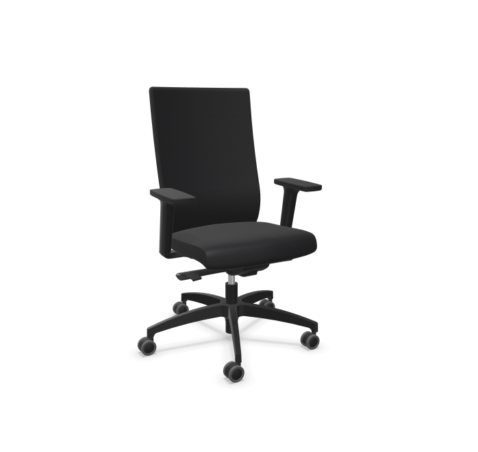 Dauphin Vital Spezial Bürodrehstuhl - Hausstuhl schwarz - mit Armlehnen