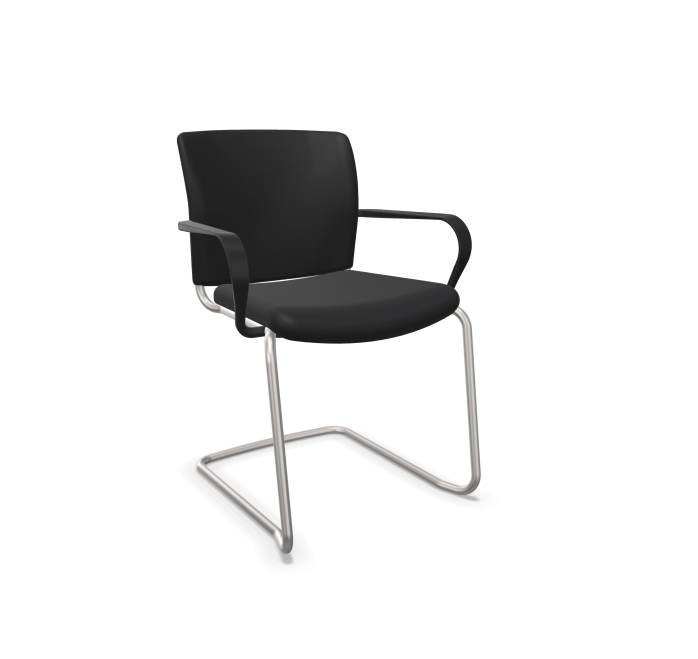 Dauphin Vital Spezial Hausbesucherstuhl - Freischwinger schwarz