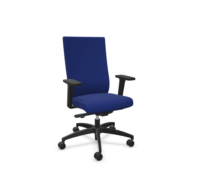 Dauphin Vital Spezial Bürodrehstuhl - Hausstuhl blau - mit Armlehnen