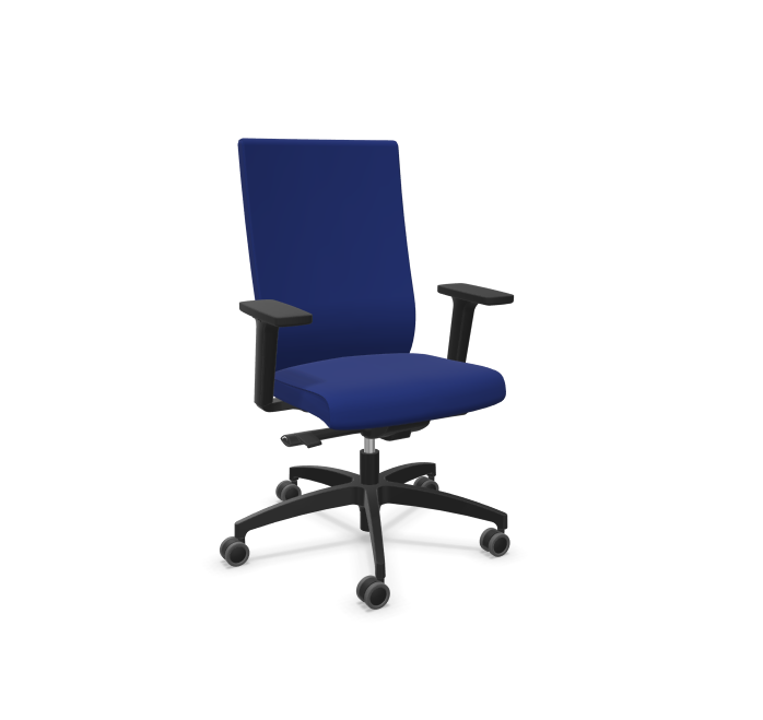 Dauphin Vital Spezial Bürodrehstuhl - Hausstuhl blau - mit Armlehnen